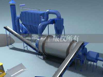 三筒烘干機生產線流程示意圖